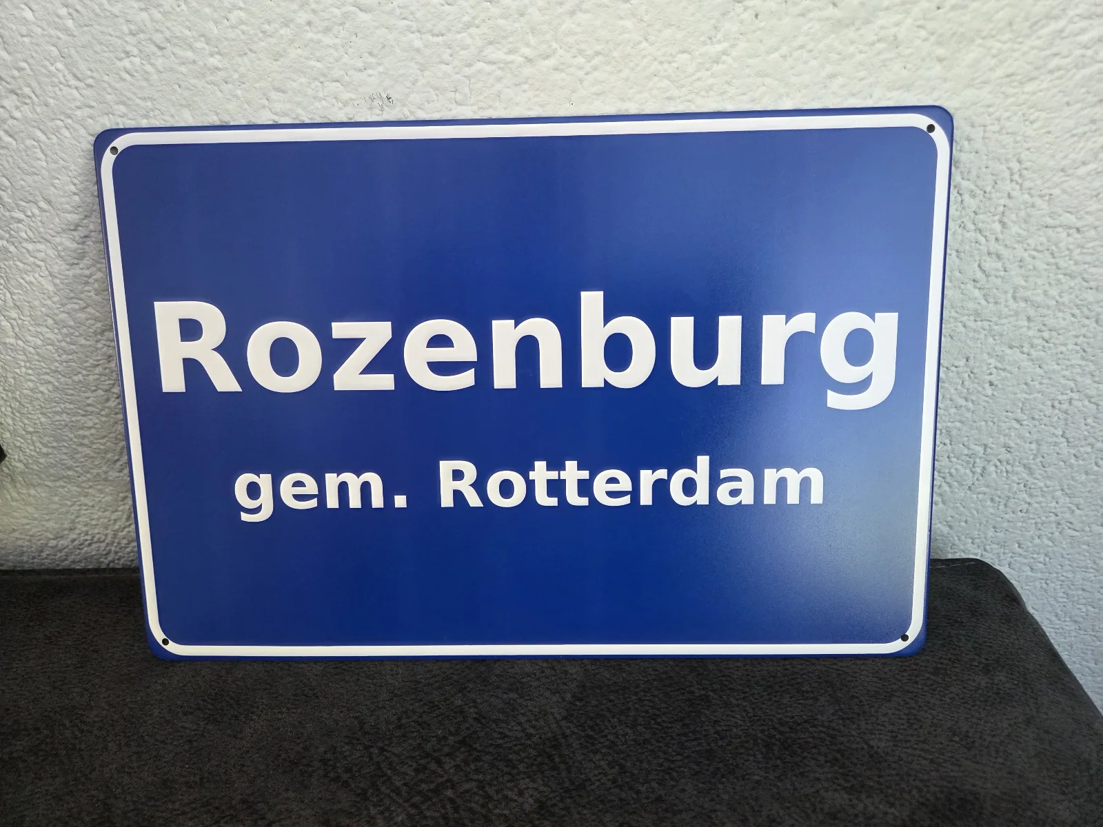 Metalen bord Rozenburg gem. Rotterdam